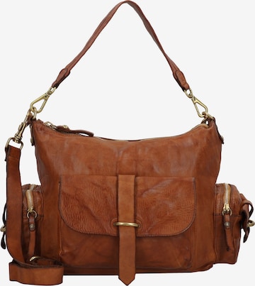 Campomaggi Schoudertas 'Elda' in Bruin: voorkant