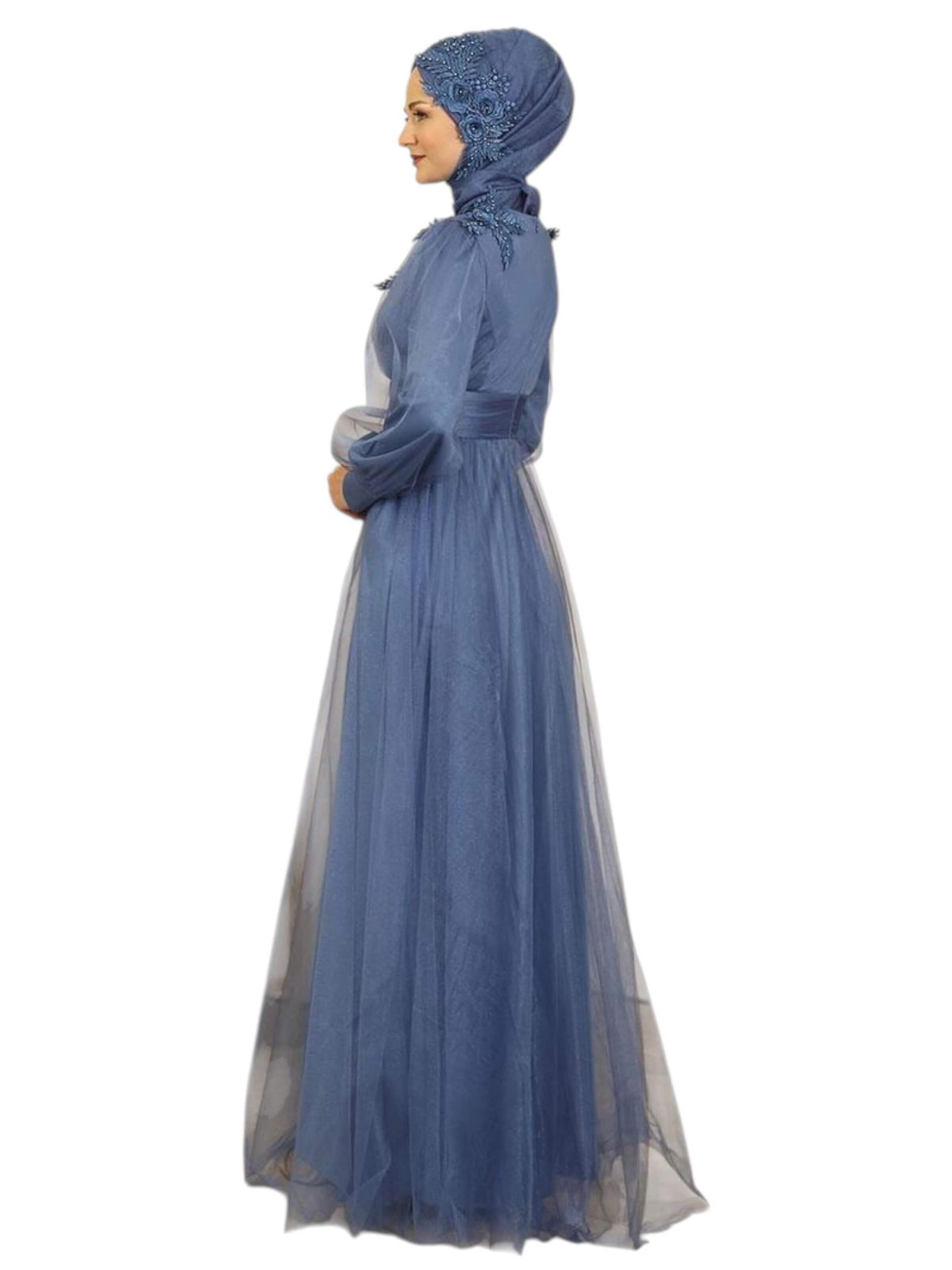 Robe de soirée 'MINEL' fashionshowcase en bleu