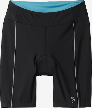 SHEEGO Skinny Athletic Pants in Black: front
