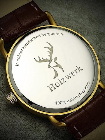 Holzwerk - Reloj analógico 'SEINFELD' en marrón