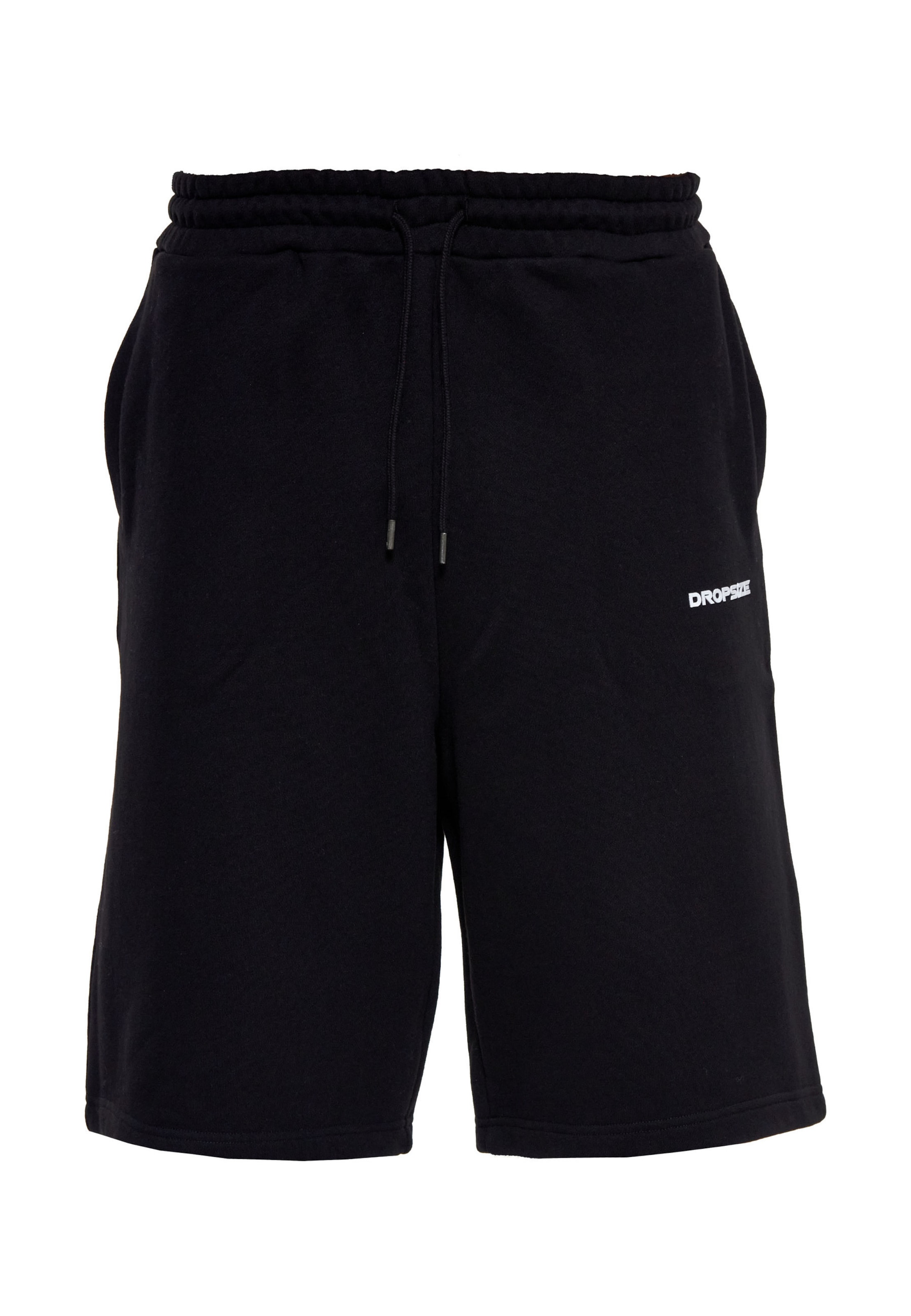 Dropsize Shorts in Schwarz: Vorderseite