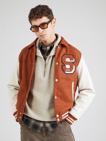 Veste mi-saison 'JORCARTER' JACK & JONES en marron : devant