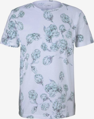 TOM TAILOR DENIM Shirt in aqua / grau / weiß, Produktansicht