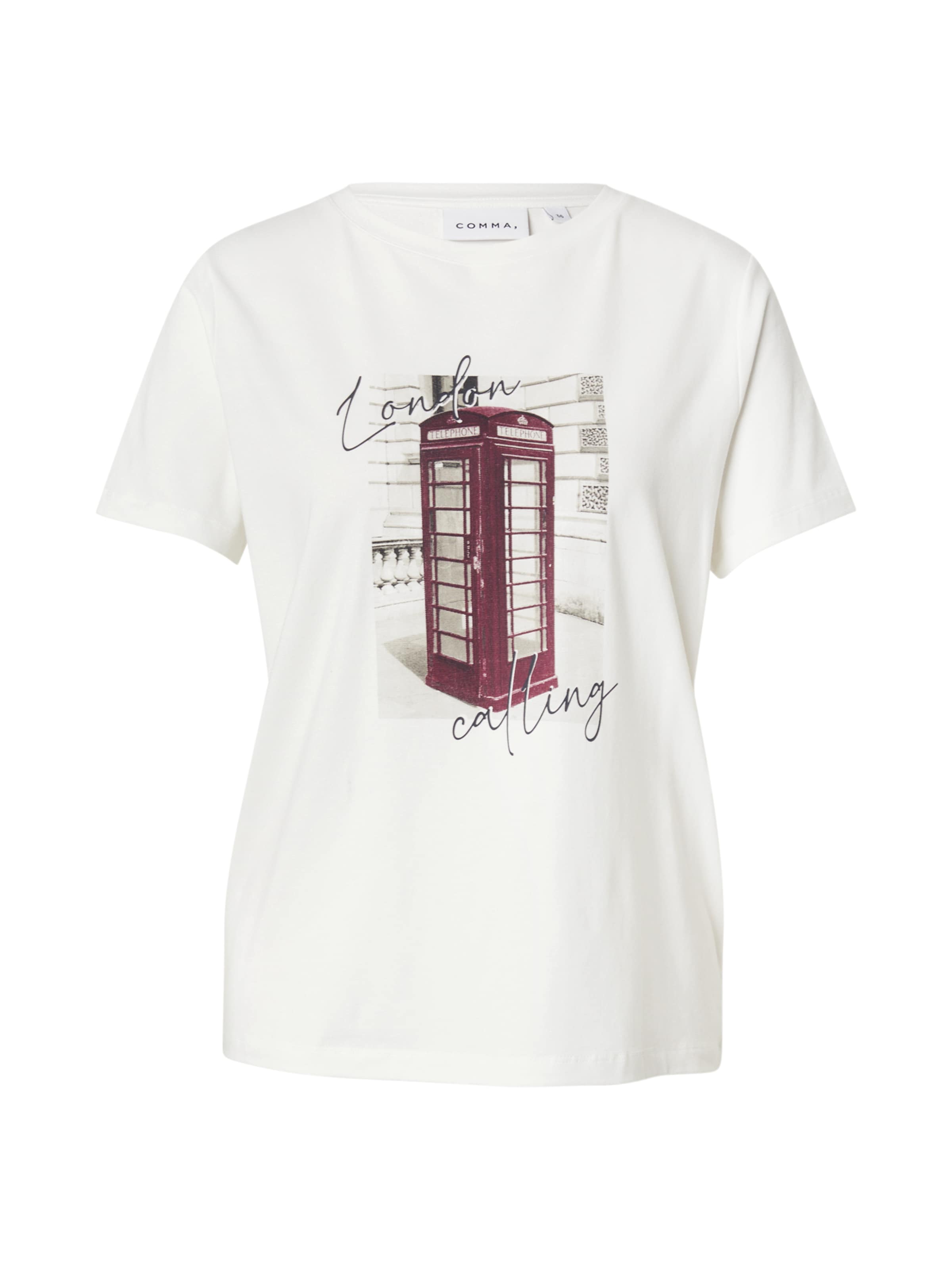 COMMA Tričko - bordová / čierna / biela, Produkt