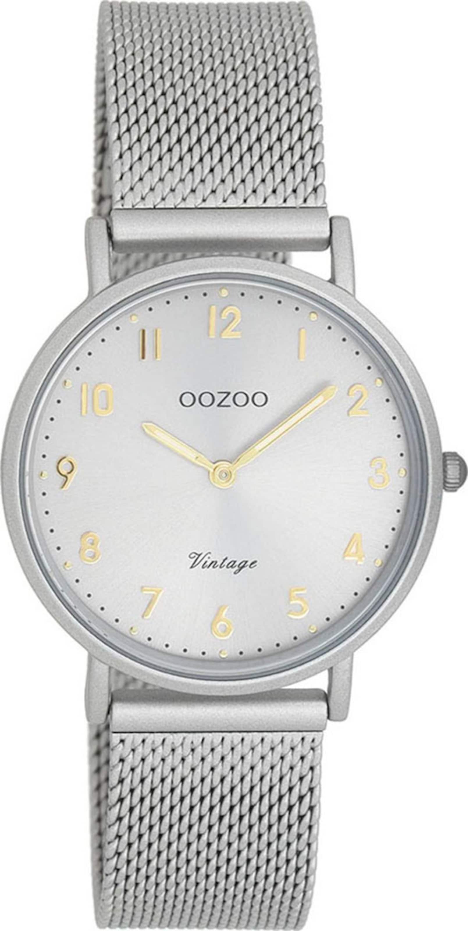OOZOO Analog Watch in Silver: front