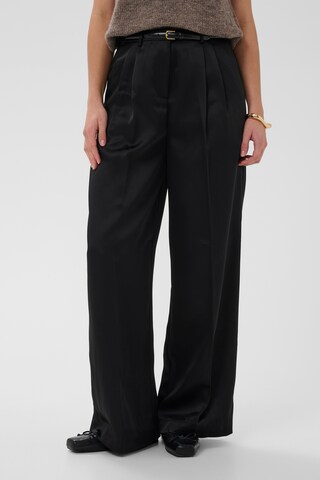 Pantalon 'SLLiva' SOAKED IN LUXURY en noir : devant