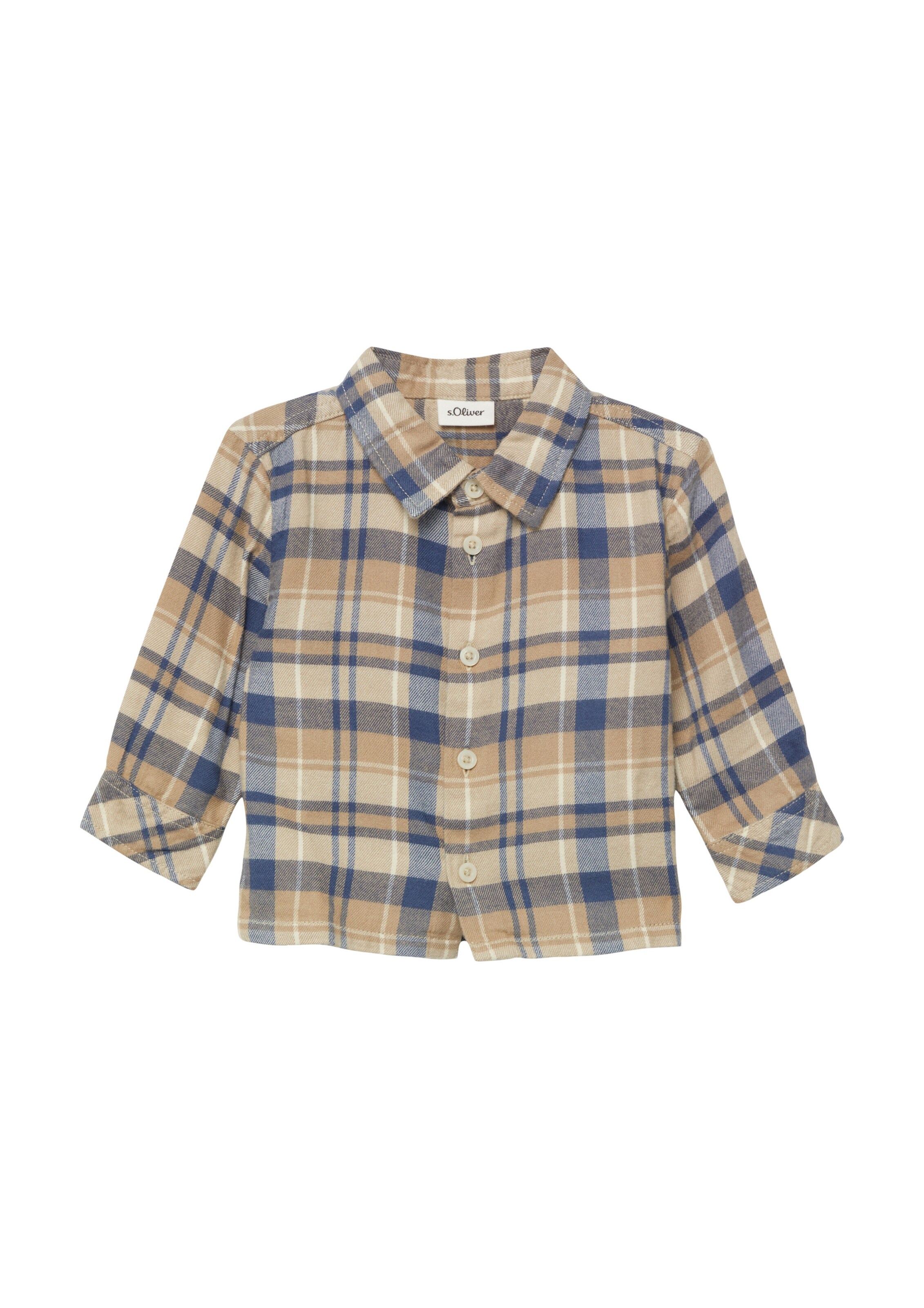 s.Oliver Regular fit Overhemd in Beige: voorkant