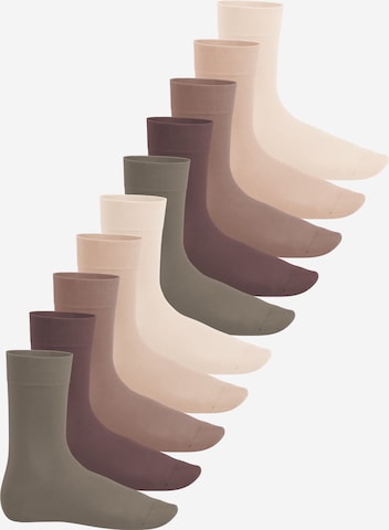 footstar Socks 'EVERYDAY!' in Beige: front