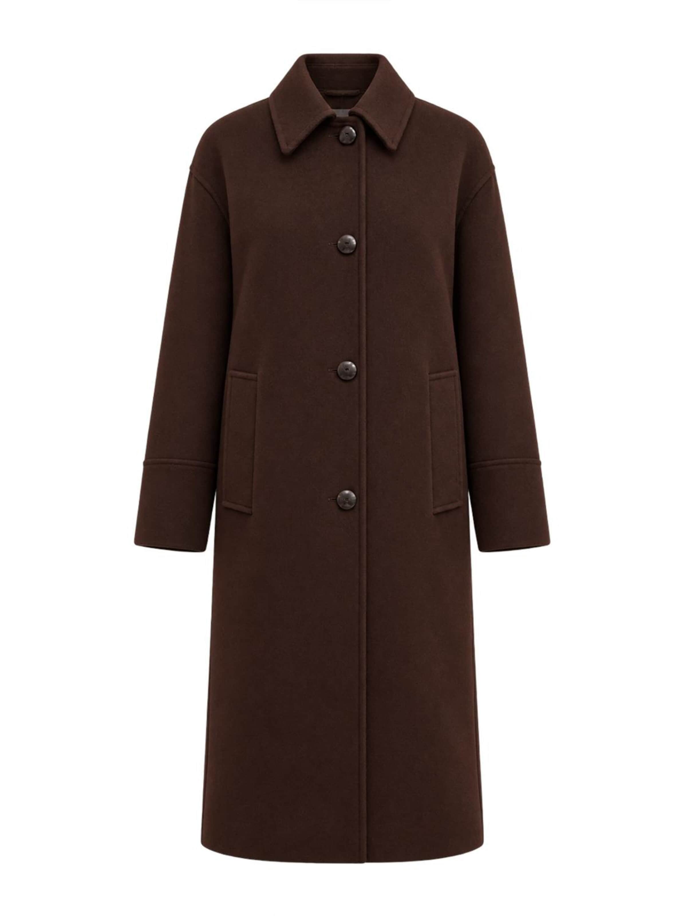 Il Lanificio Winter coat in Brown: front