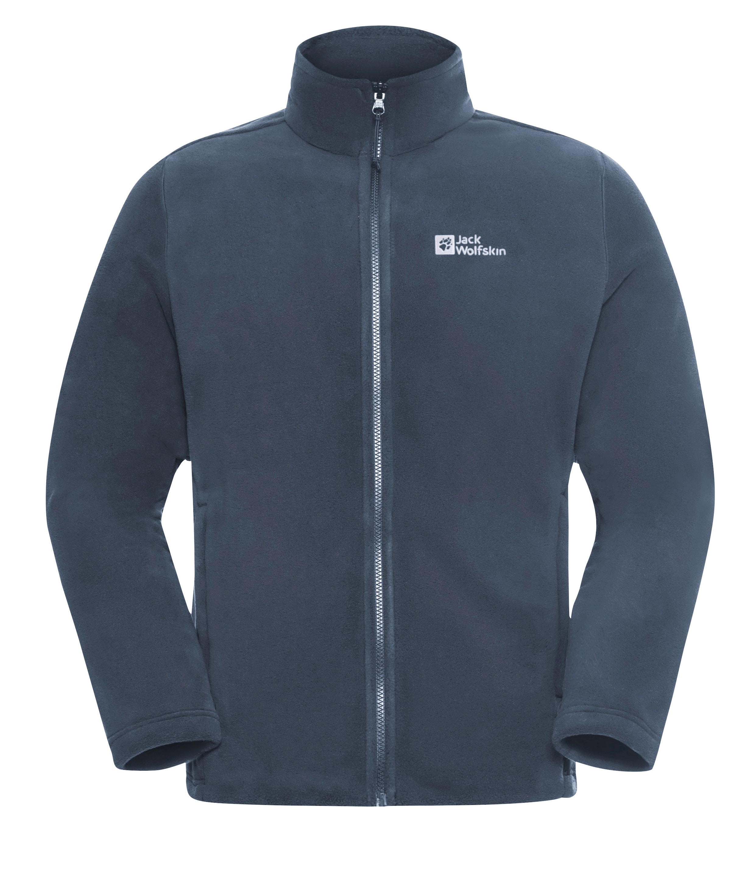 JACK WOLFSKIN Athletic Fleece Jacket 'Winterstein' in Blue: front