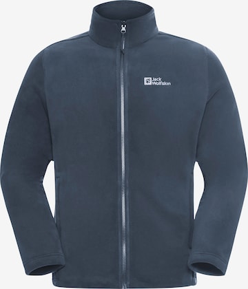 JACK WOLFSKIN Athletic Fleece Jacket 'Winterstein' in Blue: front