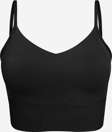 Yvette Sports Bustier Sport bh 'Moonlight' in Zwart: voorkant