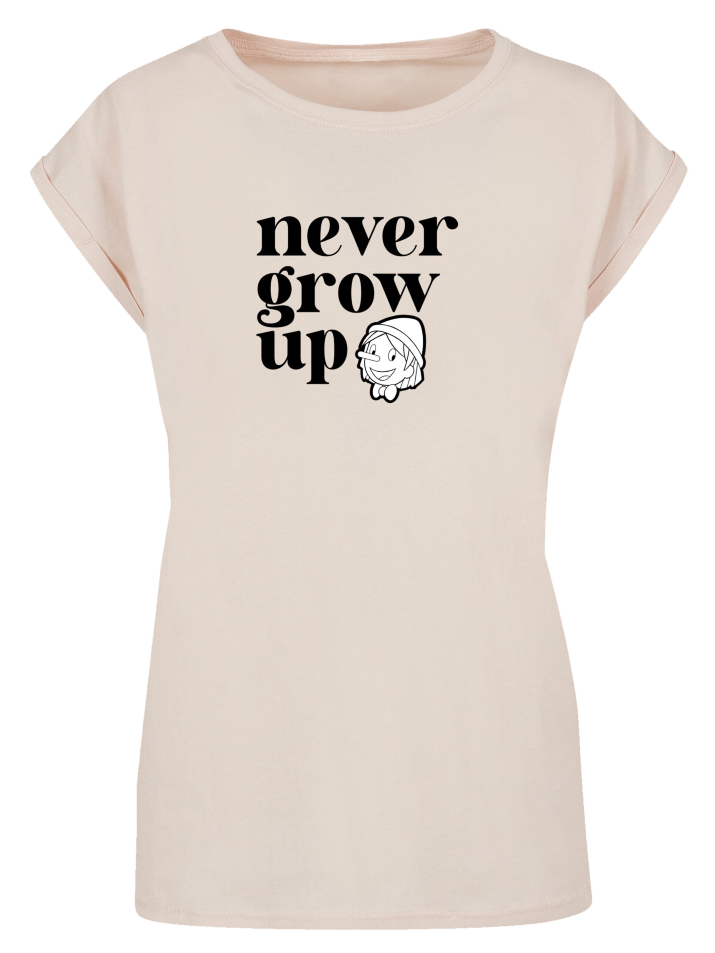 T-shirt 'Heroes of Childhood Pinocchio Never Grow Up' F4NT4STIC en beige : devant