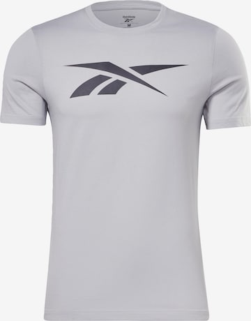 T-Shirt fonctionnel Reebok en gris : devant