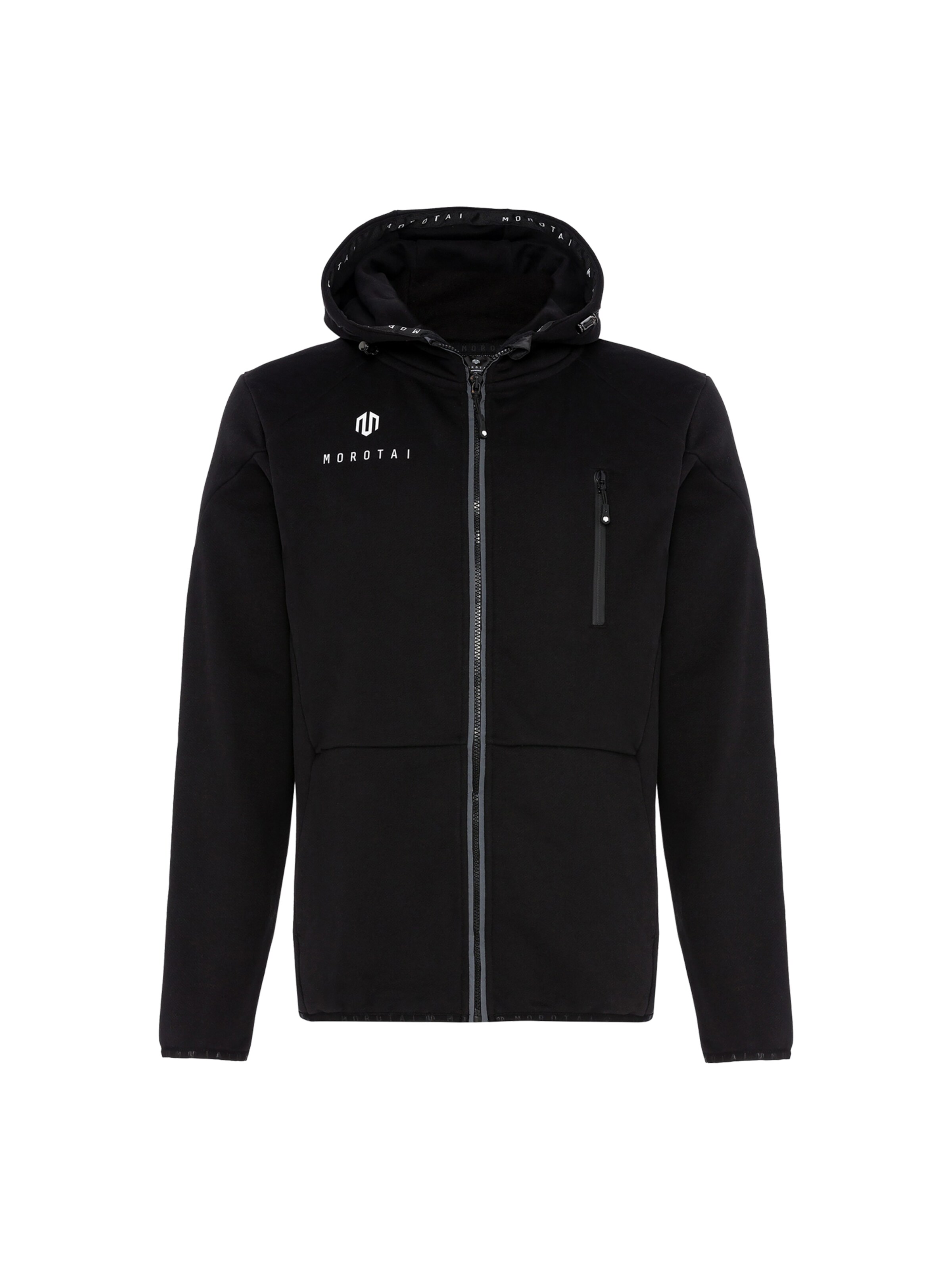 MOROTAI Sportsweatjacka 'NEO' i svart: framsida