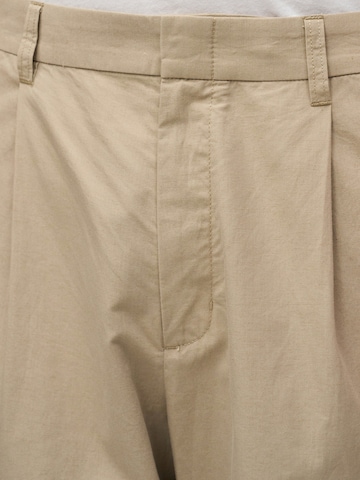 Samsøe Samsøe Loose fit Pleat-Front Pants 'Valentin' in Beige
