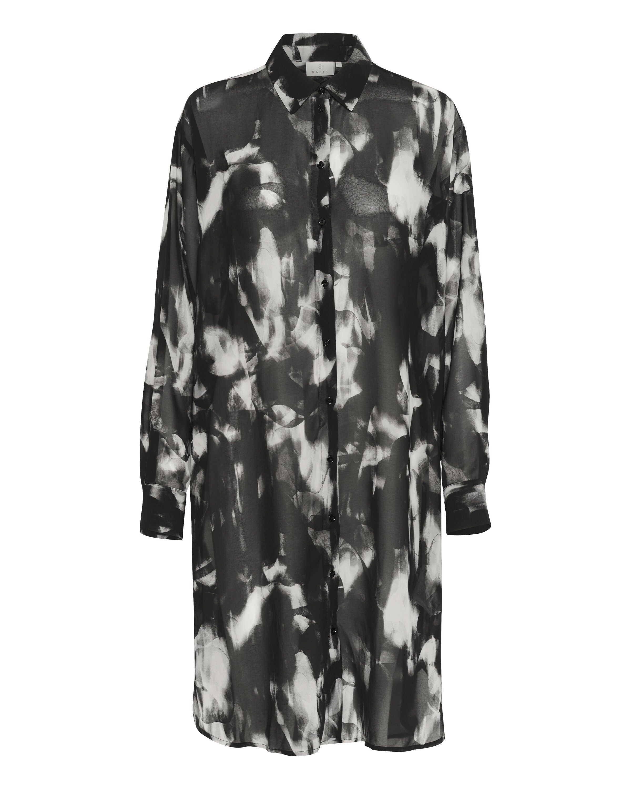 Kaffe Blusenkleid 'Aska' in Schwarz: Vorderseite