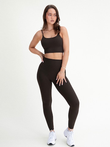 Antheia Bustier Sport bh 'Sports Bra Espresso' in Bruin