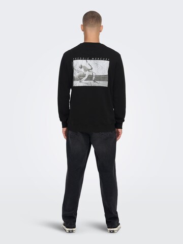 Only & Sons Sweatshirt 'FREDDIE' i svart