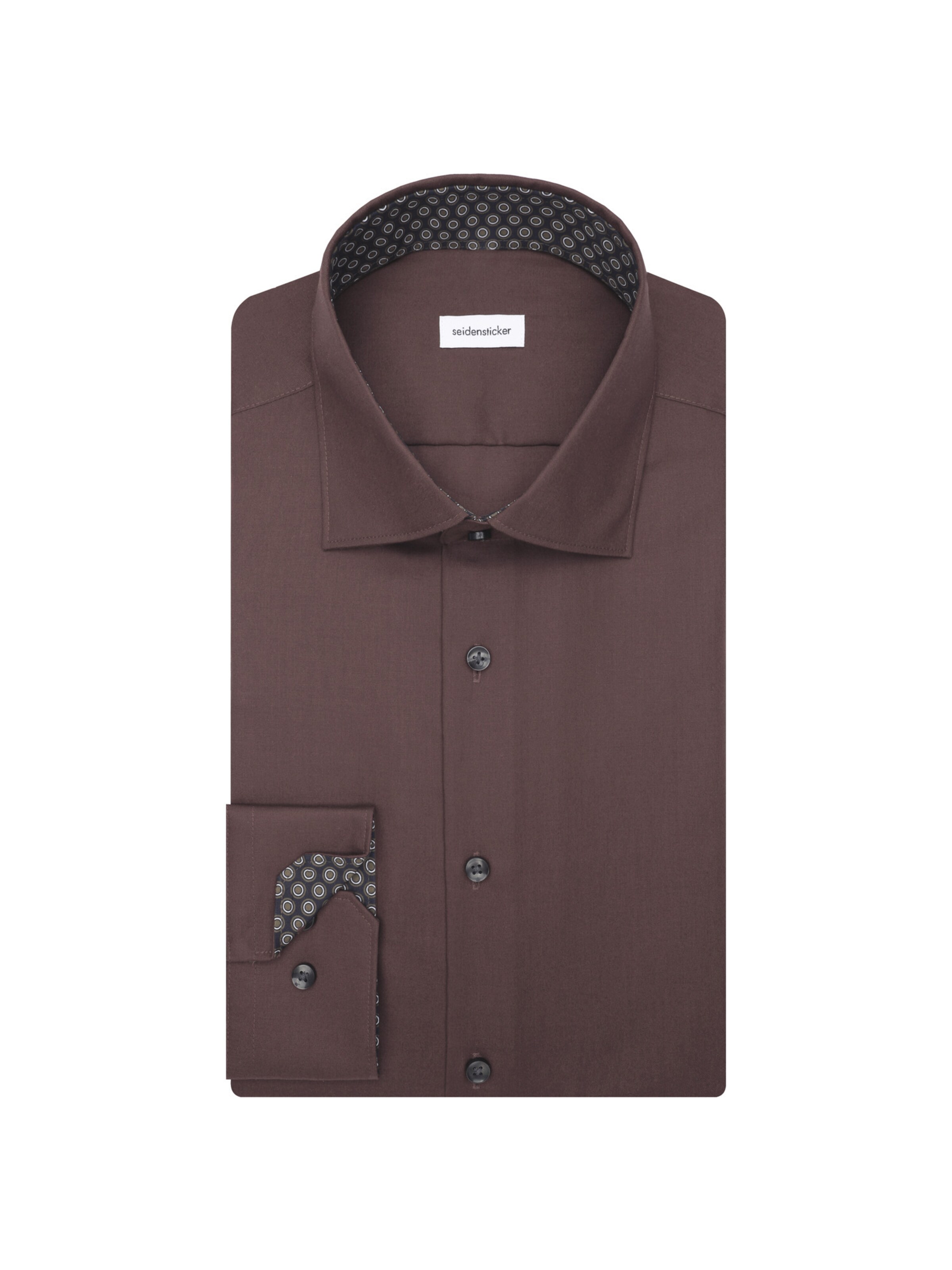 SEIDENSTICKER Slim fit Business shirt in Brown