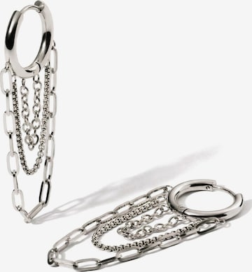 hiBALI Earrings 'Chain Hoops' in Silver: front