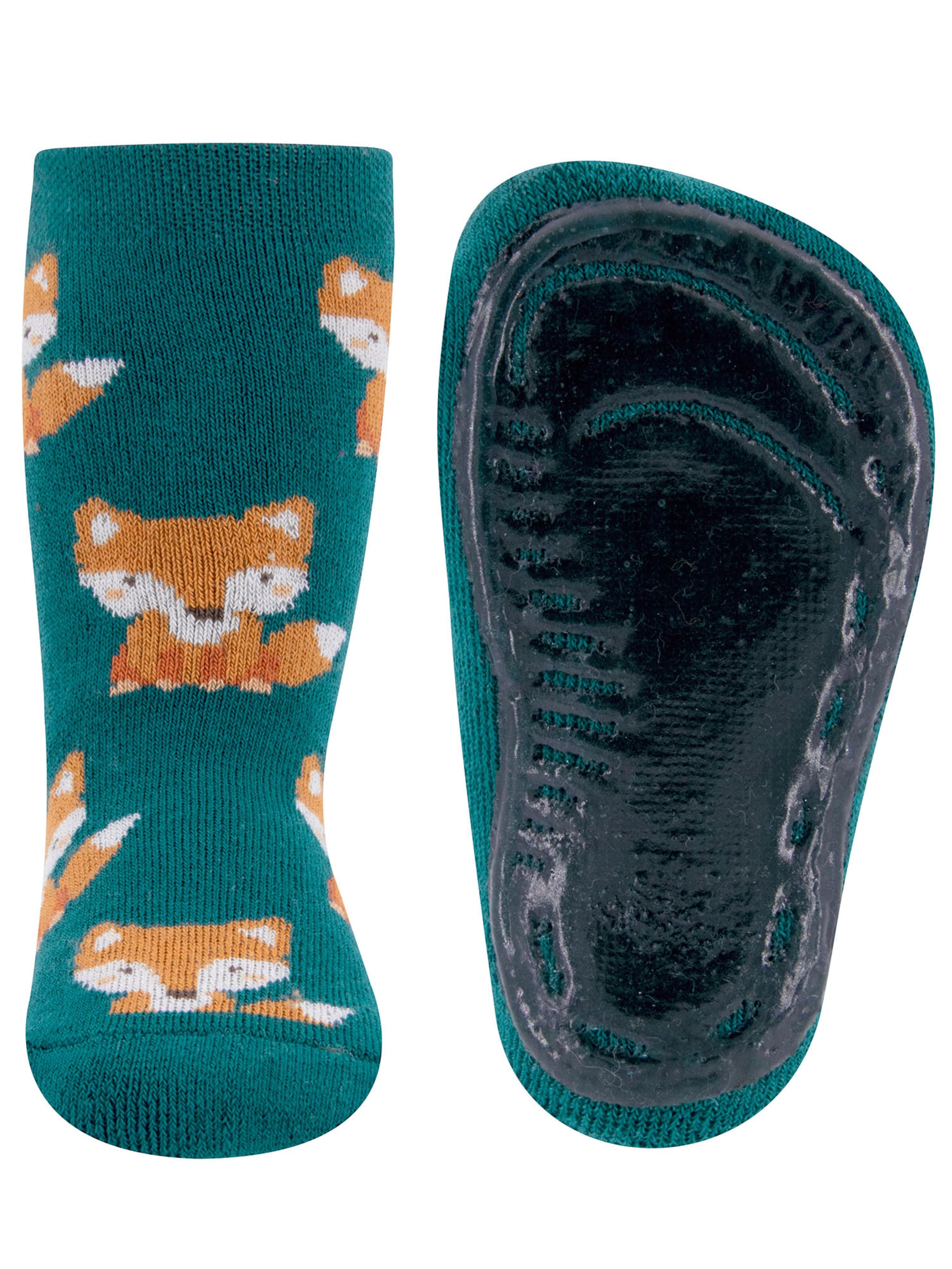 EWERS Къси чорапи 'Fuchs' в зелено: отпред