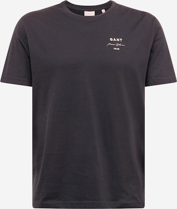 T-Shirt GANT en noir : devant