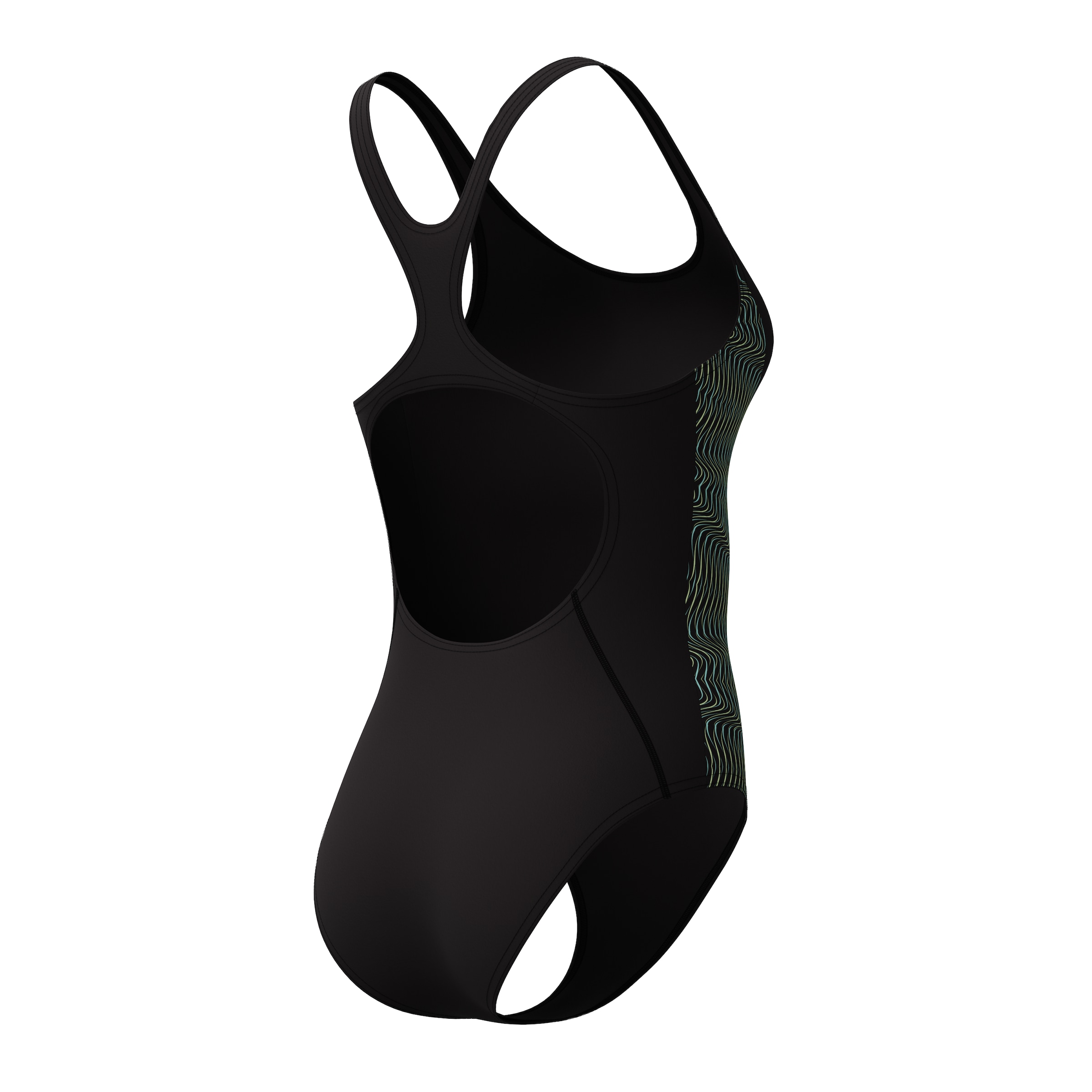 SPEEDO Bustier Badeanzug in Schwarz