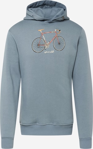 GREENBOMB Sweatshirt 'Bike Uptown' in Blue: front