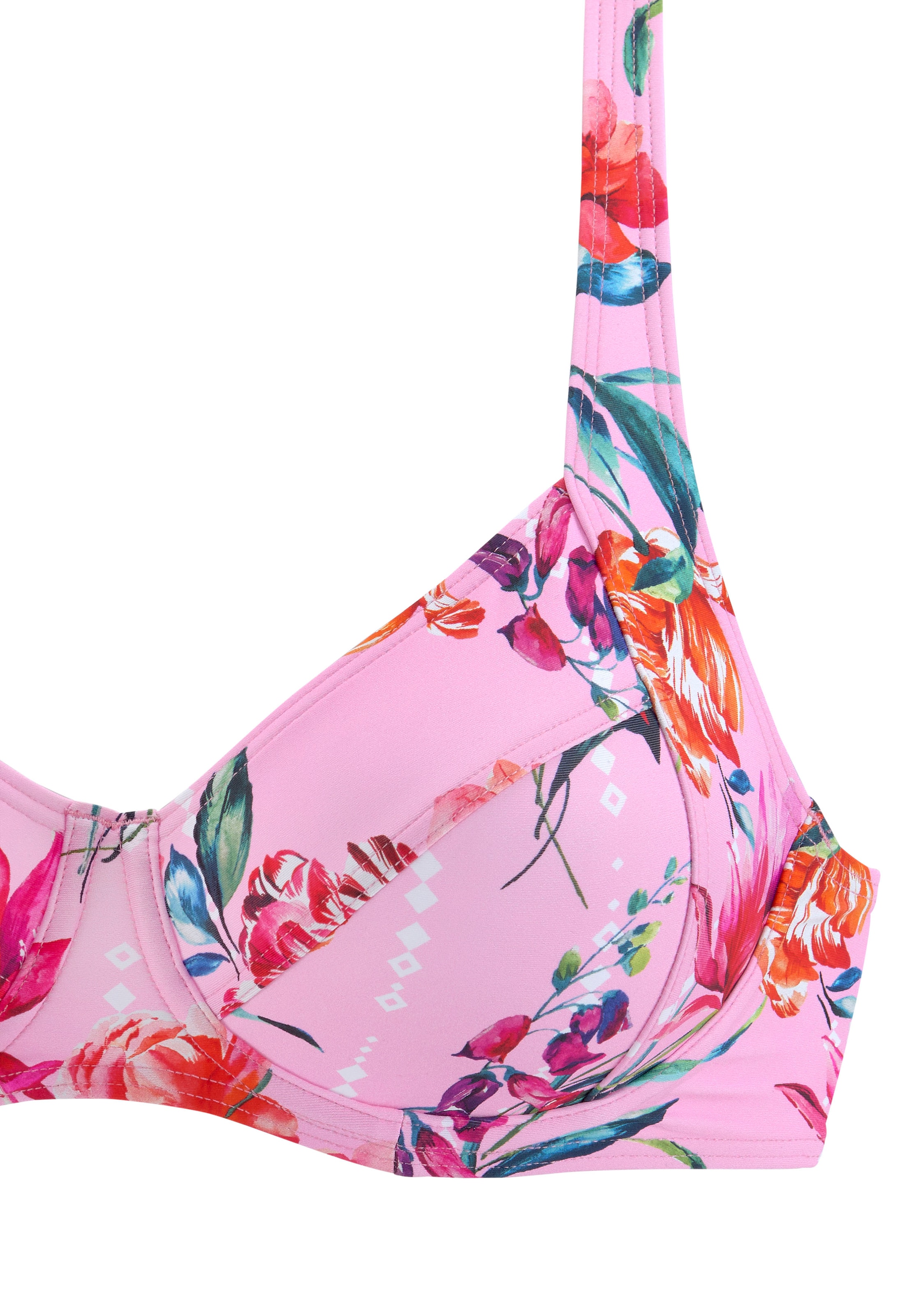 SUNSEEKER T-shirt Bikini top in Pink