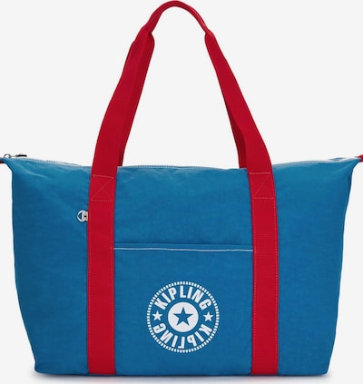 KIPLING "Shopper" tipa soma 'Art', krāsa - zils / sarkans / balts, Preces skats