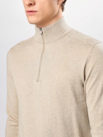 SELECTED HOMME Regular Fit Pullover 'Berg' in Beige