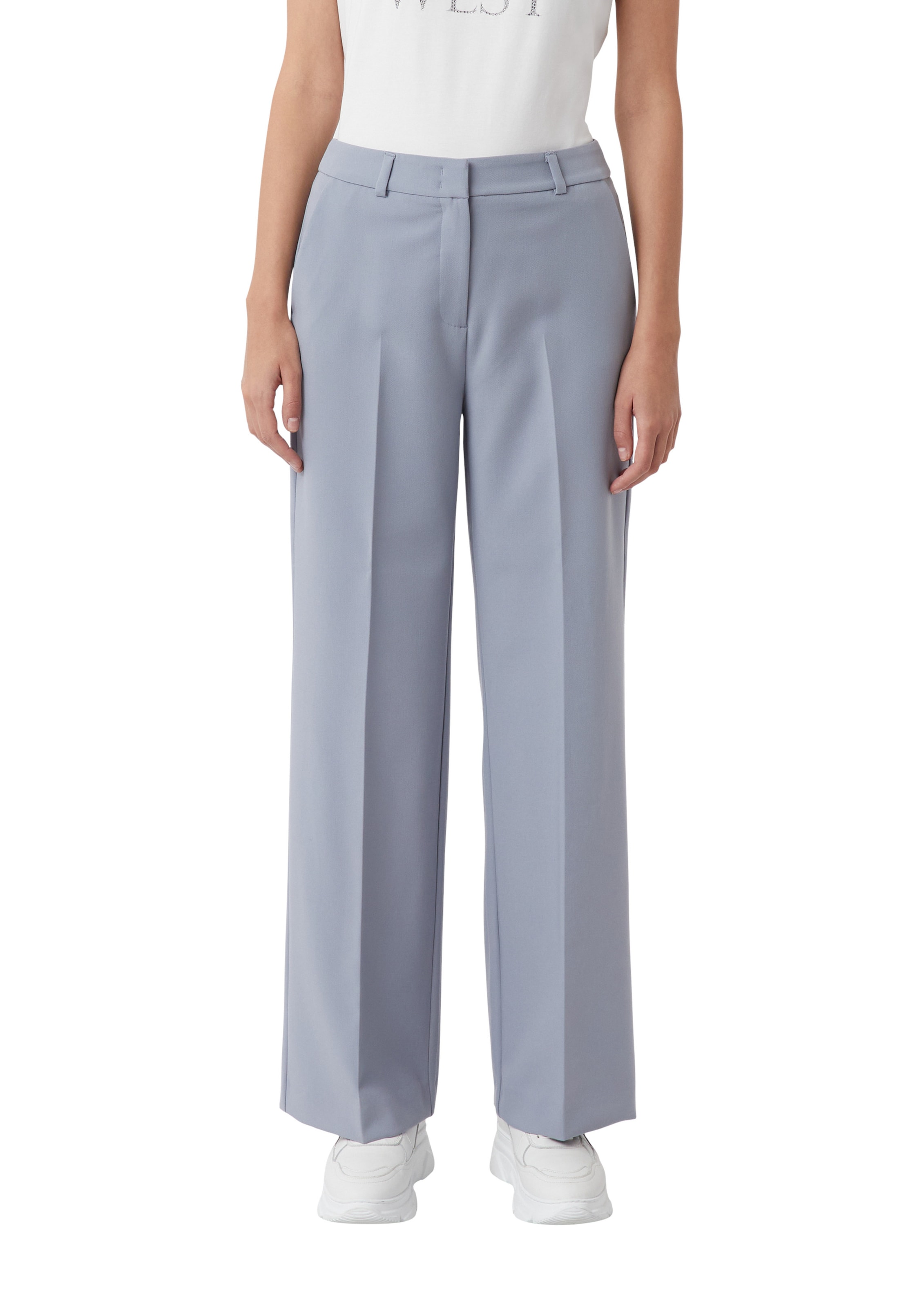 Wide Leg Pantalon à plis COMMA en violet : devant