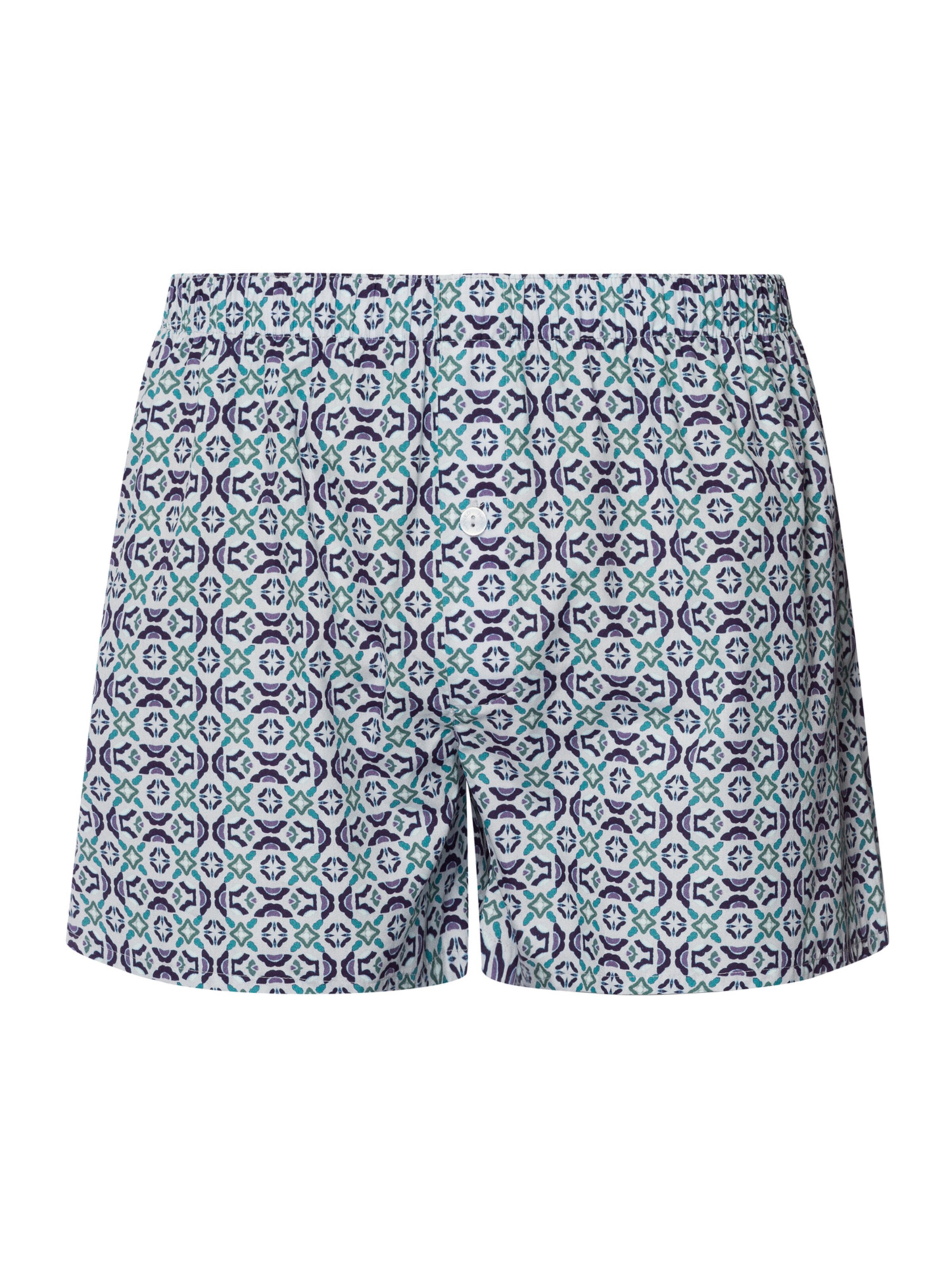 Hanro - Boxers ' Fancy Woven ' em azul: frente