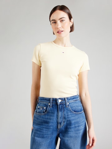 Tommy Jeans Shirt 'ESSENTIAL' in Yellow: front