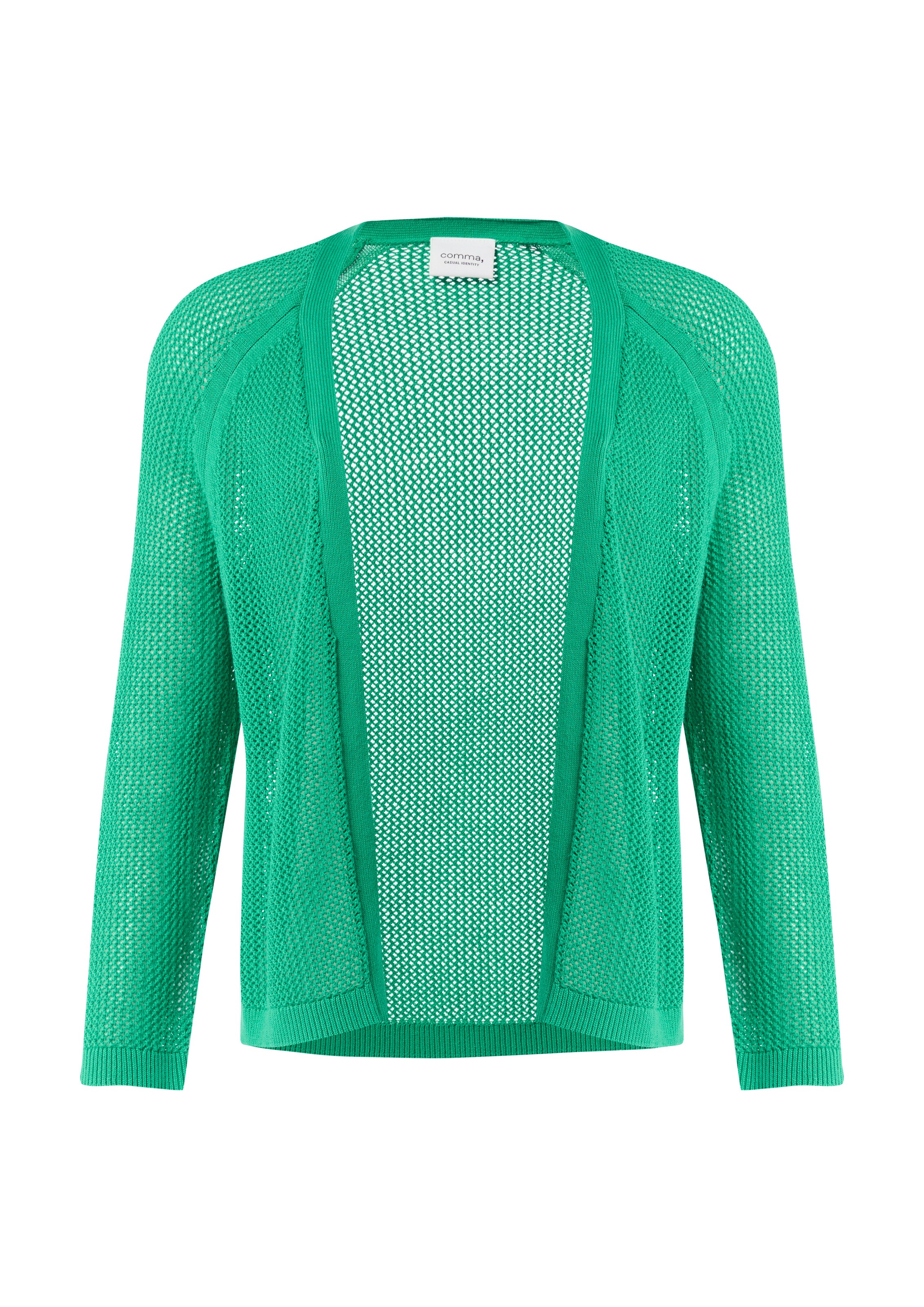 comma casual identity Strickjacke in Grün: Vorderseite
