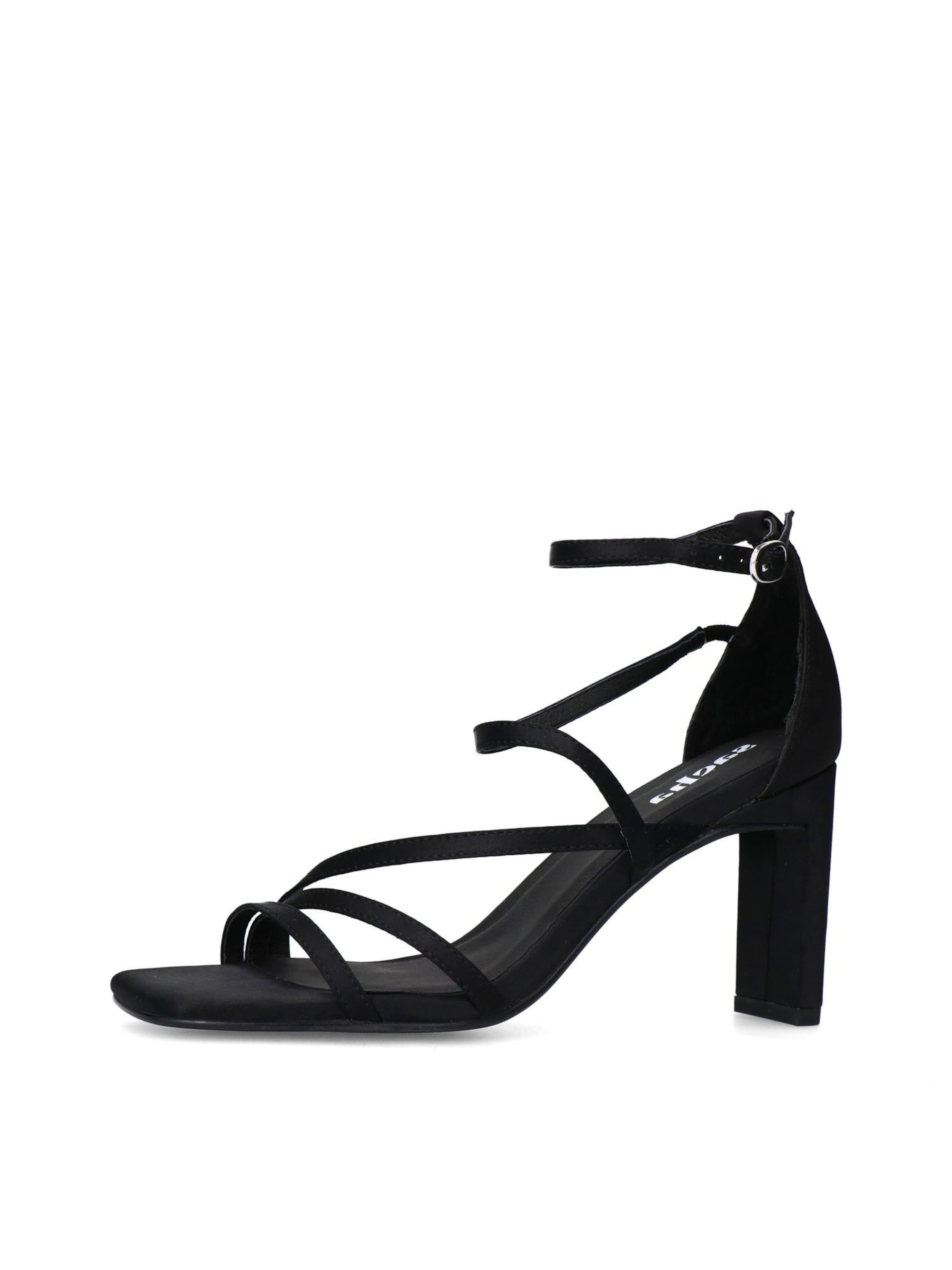 Sandales à lanières SACHA en noir : devant