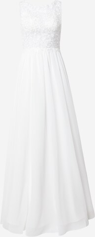 Unique Вечерна рокля в бяло: отпред