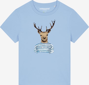 T-shirt 'Hirsch' Watapparel en bleu : devant