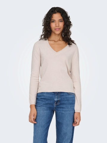 ONLY Svetr 'ONLLOYAL' – béžová: přední strana