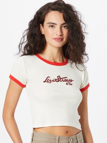 Maglietta 'Graphic Ringer Mini Tee' di LEVI'S ® in bianco: frontale