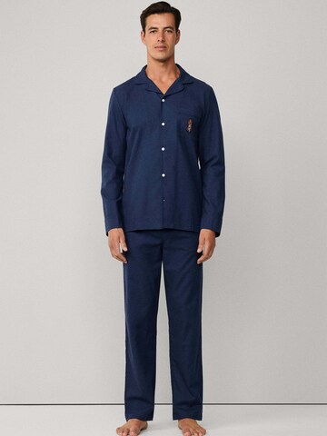 Hackett London Pyjama lang in Blauw: voorkant