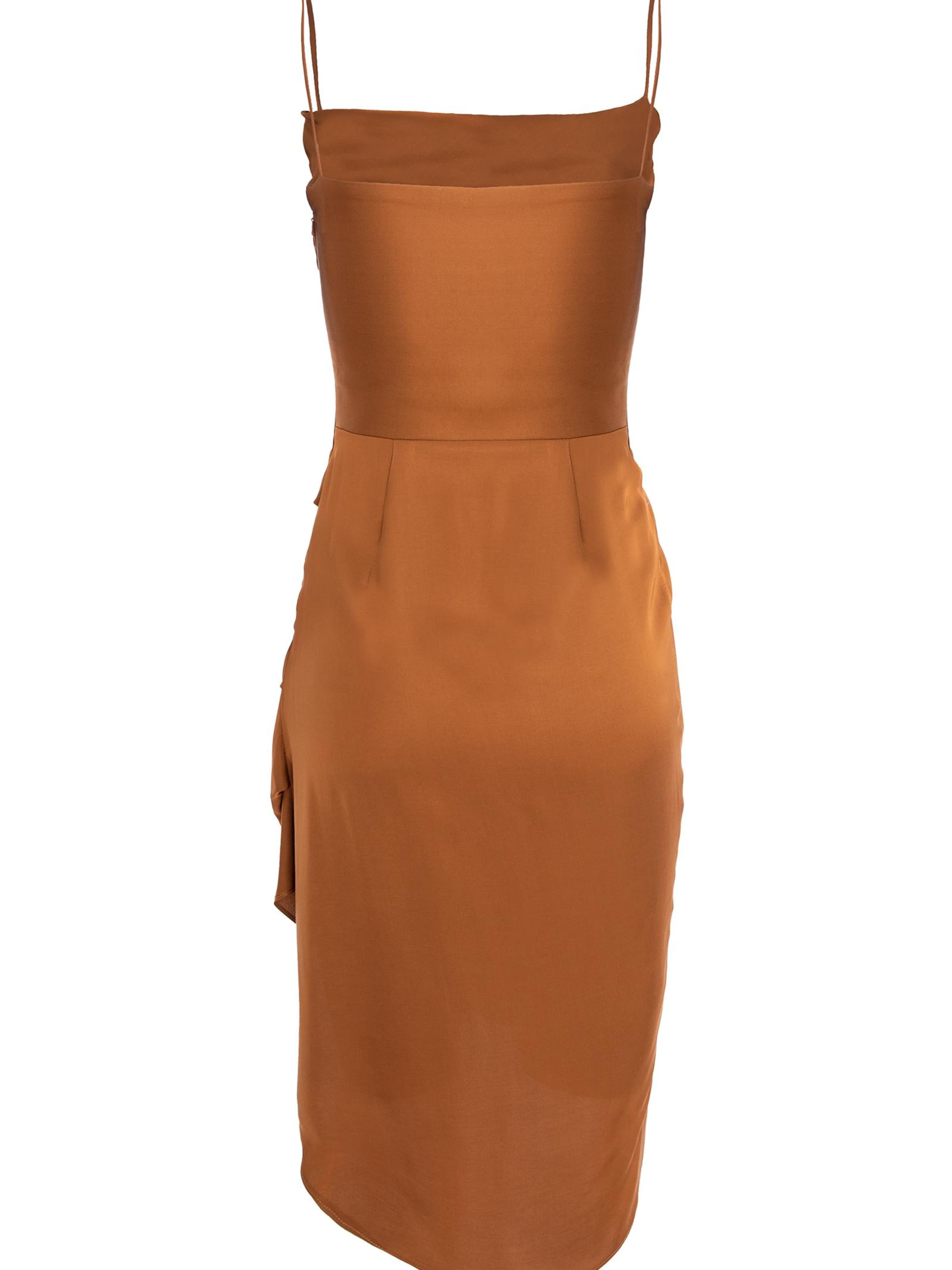 Abito 'Midi Slip Dress With Side Gathering' di AVENUE N°29 in marrone