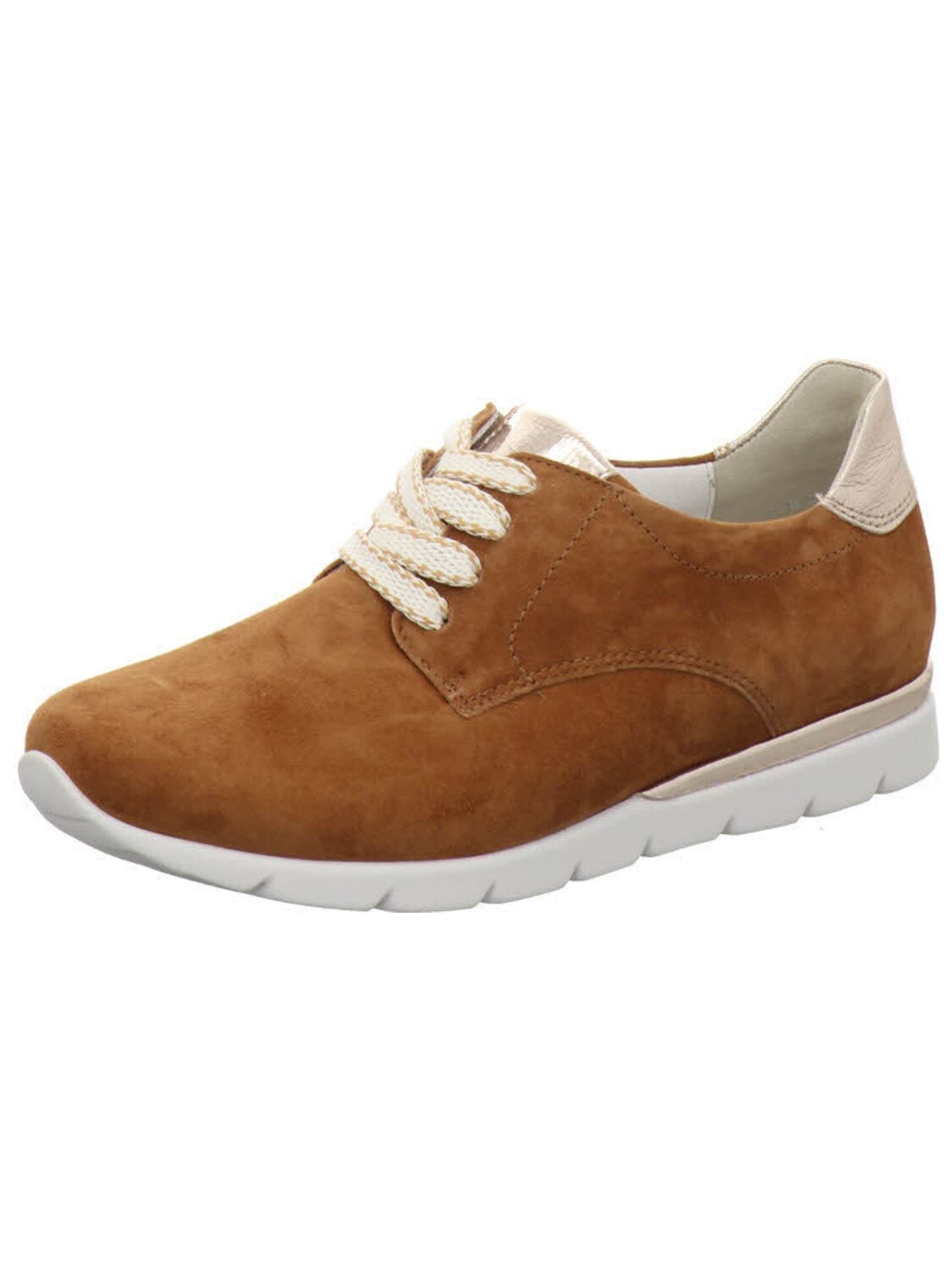 Scarpa stringata 'Sneaker Damen N8035761570 Nelly Velourleder in braun' di SEMLER in marrone: frontale