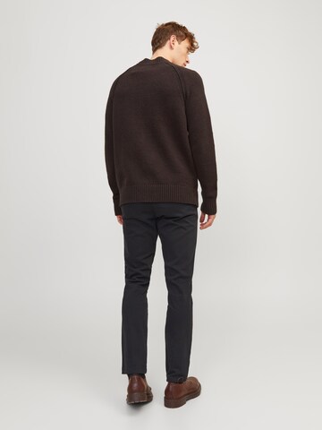 JACK & JONES Slimfit Hose 'JJIMarco JJDave' in Schwarz