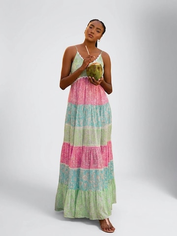Miss June - Vestido 'Robe Longue Sandra' en Mezcla de colores