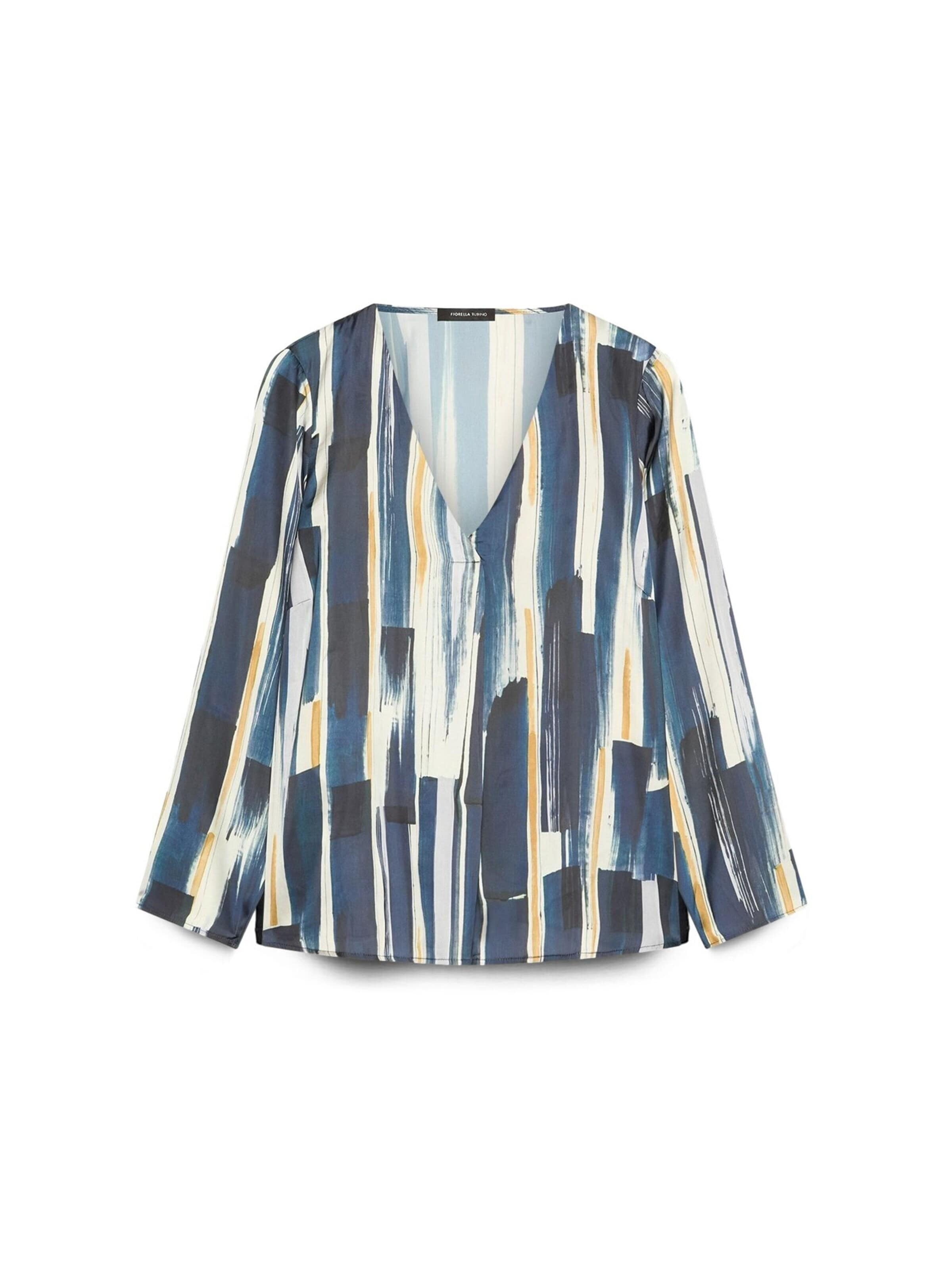 Camicia da donna di Fiorella Rubino in blu: frontale