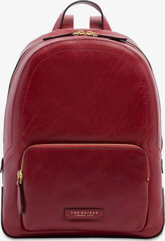 The Bridge Backpack in Red: front