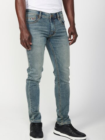 KOROSHI Slimfit Jeans in Blauw: voorkant