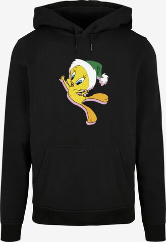 ABSOLUTE CULT Sweatshirt 'Looney Tunes - Tweety Christmas Hat' in Schwarz: predná strana